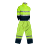 RAINCOAT, HIGH VISIBILITY JACKET AND PANTS, WITH HOOD AND REFLECTIVE TAPE, IS-200