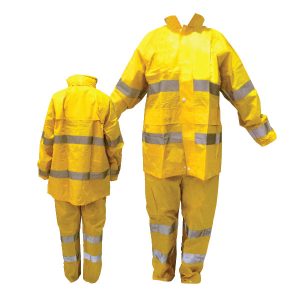 RHINO, JACKET & PANTS WITH HOOD REFLECTIVE TAPE