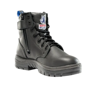 Safety Shoes, Steel Blue, Argyle Zip, Composite