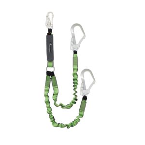 KStrong, Elite Shock Absorbing Elasticated Webbing Twin Lanyard, AFL408389