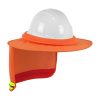 Ez Cool, FR Treated Hi-Vis Full Brim Hard Hat Visor and Neck Shade, 396-851FR-OR