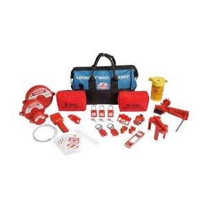 Brady, Electrical and Valve Lockout Tagout Kit with Nylon Safety Padlocks in Duffel Bag, 153672