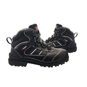 Safety Shoes, KingPower, KPR, Black Mid Cut Lace-Up Boot, Model M-027