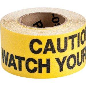 Brady, Hazard Warning Tape, Caution Watch Your Step